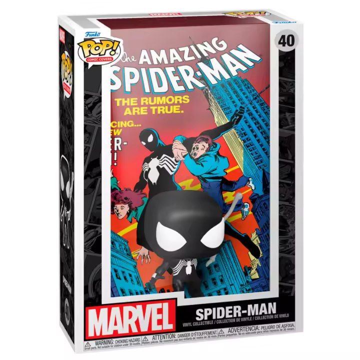 Figura Pop Comic Cover Marvel Amazing Spiderman-Figura de Vinilo Coleccionable - Idea de Regalo- Mercancia Oficial - Juguetes para Niños y Adultos - Movies Fans - Muñeco para Coleccionistas y Exposición - 1