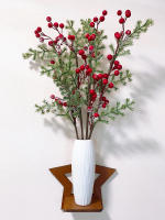 Rama De Pino Artificial Con Bayas Rojas Para Decoración De Navidad Y Año Nuevo Decoración De Hogar Para Fiesta De Primavera - details 1