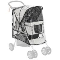 Dog Stroller Rain Cover W/ Rear Entry, Cover, For Dog Pramm - details 0