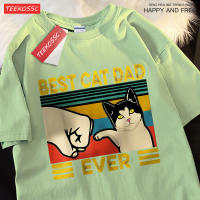 Mejor Papá Gato Camiseta De Algodón Transpirable Para Hombre Y Mujer Estilo Minimalista Normcore Camisetas De Verano Para Parejas - details 19