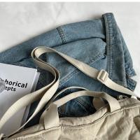 Bolso Grande Para Mamá De Algodón Con Gran Capacidad Para Bebé Diaper Bolsa De Compras Materna Estilo Messenger Cierre De Cremallera - details 8
