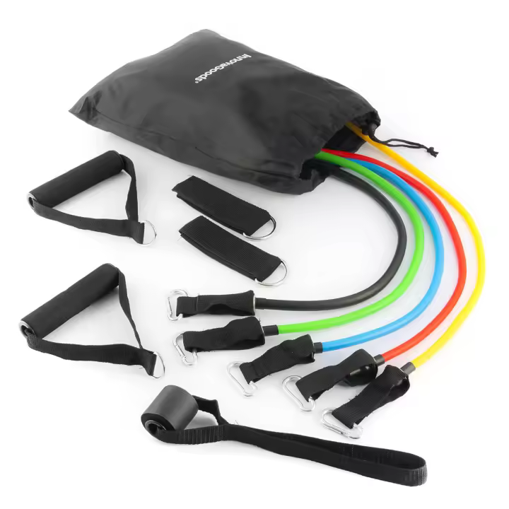 Set de Bandas de Resistencia con Accesorios y Guía de Ejercicios Rebainer InnovaGoods 5 Unidades - 1
