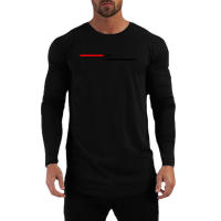 Camiseta De Correr Con Estampado De París Manga Larga Algodón Ajustada Para Hombre Ropa Deportiva De Gimnasio Fitness Musculación - details 1