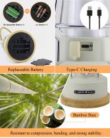 Lanterna De Camping Retro VN Recargable Y Dimmer LED Impermeable Y Batería Potenciada Luz De Camping Vintage Con Fuente De Alimentación DRY BATTERY - details 4