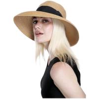 Kebedo Moda Sombrero de Paja Plegable Grande para Mujer, Sombrero Verano Marrón Transpirable con cinta Negra decorativa, Protección UV, Pamela de ala ancha Marrón para Sol, Playa, Viaje y Vacaciones, Talla Única Ajustable para Mujer Adulto 56-57CM - details 4