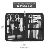 Set De 32 Herramientas De Manicura Profesional Con Tijeras Y Cortauñas Kit De Pedicura Y Arte De Uñas En Acero Inoxidable - details 3