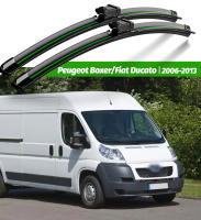 Limpiaparabrisas Delantero Para Peugeot Boxer Fiat Ducato 2006-2013 Láminas De Limpieza De Ventanas Rain Brush 26 "+21" Negro Y Verde - details 0