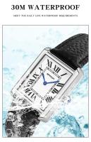 Reloj Deportivo Casual SANDA 1108 Para Hombres Y Mujeres Resistente Al Agua Y Al Desgaste Con Dial Cuadrado De Cuero Legítimo Reloj De Cuarzo De Lujo Para Parejas - details 14