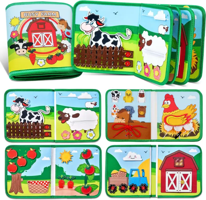 Libro Educativo De Tela Suave 3D Para Bebés Juguete Montessori De Primeros Años Desarrollo Cognitivo Colorido Y Educativo Para Niños - 1