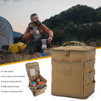 Bolsa De Almacenamiento Grande Para Camping Con Red Superior Y Bolsillo Organizador De Cocina Y Utensilios De Mesa Para Exteriores - details 4