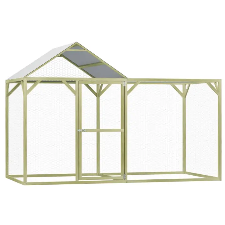 vidaXL Gallinero madera de pino impregnada en dimensiones 3 x1.5 x 2 m/4.5 x 1.5 x 2 m - 1