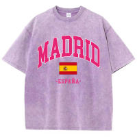 Camiseta De Hombre Madrid Spain Art And Design Impresión Versátil Suave Aesthetic round Neck Harajuku Juvenil Media Manga T-Shirt Para Daily Summer Moisture Wicking Cotton Pull on O-Neck - details 10