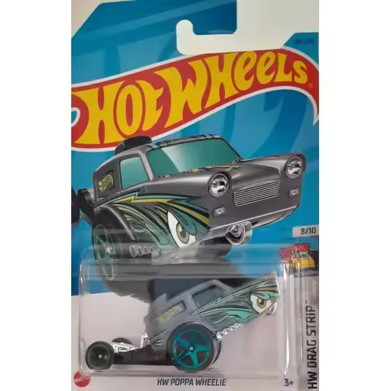 MATTEL - Hot Wheels -  HW Poppa Wheelie - 186/250, escala 1:64 New Diecast Car -  És una camioneta de tres ruedas muy modificada, similar al Reliant Regal, con un motor de gran tamaño - Coleccionable -  Recomendado para mayores de 3 años - 1