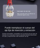 Teclado Mecánico De Juegos MUCAI 61 Teclas USB Intercambiables Caliente Efecto De Luz Rojo LED Compacto Y Práctico - details 4