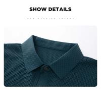 Camiseta De Polo Corta Para Hombre Verano Motocicleta Seda Helada Transpirable Moda Negocios Marca Ropa Sin Capucha Material Poliéster Y Algodón - details 36