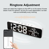 Reloj De Espejo WiFi Tuya Con Sensor De Temperatura Y Humedad Alarma USB Para Decoración De Sala De Estar Pantalla LED Tiempo Y Fecha - details 7