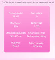Lámpara De Uñas LED UV Mini Secador De Uñas Plegable 360° Lámpara De Secado De Uñas Para Manicura Con Iluminación Ultravioleta - details 9