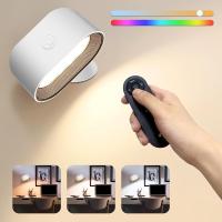 Luz De Pared Remotamente Controlada RGB Cambio De Color Toque Rotación De 360 Grados Luz Nocturna Para El Borde Del Cama Dormitorio - details 7