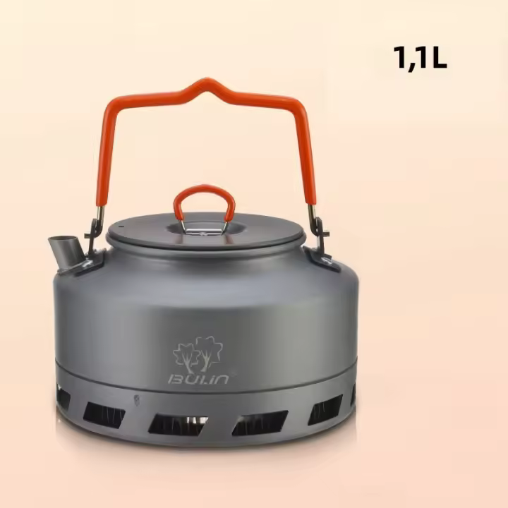 Tetera De Viaje Ultraligera Para Camping Y Senderismo 1.1L/1.6L Calentamiento Rápido Sin Desmontaje Material De Aluminio - 1