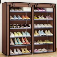 LUTODY - Zapatero, Organizador de zapatos de tela textil auxiliar, Compacto de varios niveles, Vertical , Tubo metal, Plegable, Vestidor portátil para recibidor, Entrada, Sala de estar, Salón, Ligero y resistente - details 5