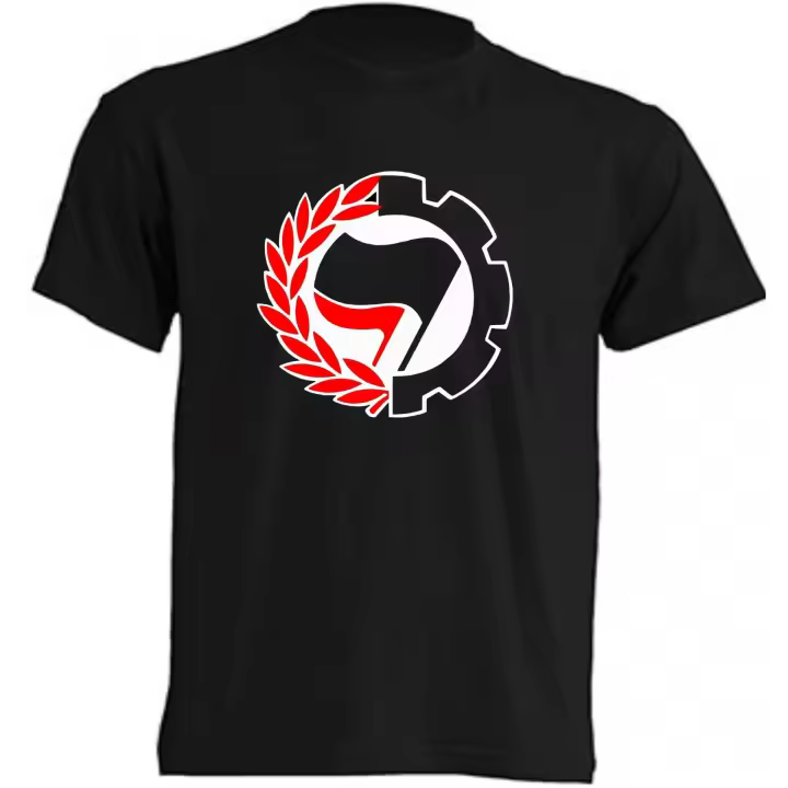 Camiseta Acción Antifascista | Algodón | Manga Corta - Tejido tubular, sin costuras laterales. - Punto liso - 1