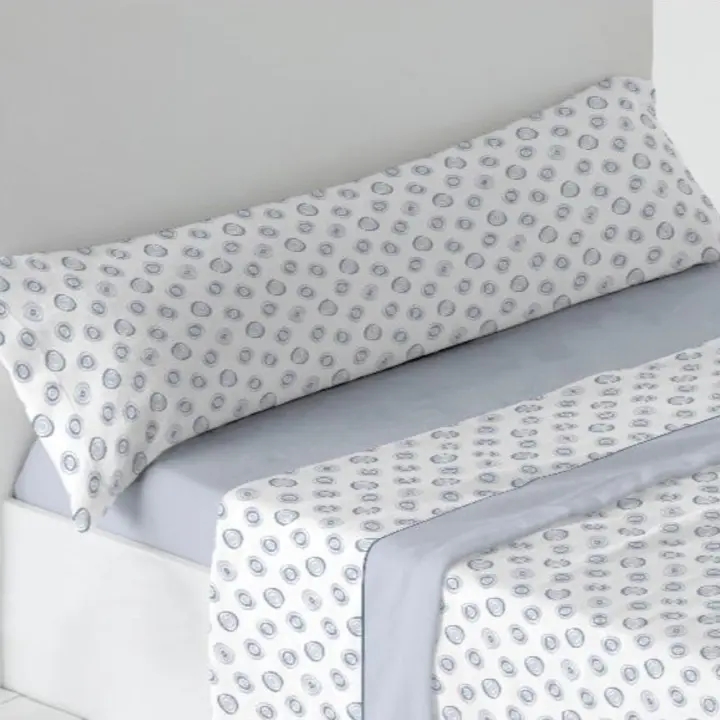 UNIFABRICS Sabanas Invierno térmicas de Coralina Estampadas, Doble Cara Térmica Mod.CERCHIO Azul para Cama 90,105,135,150 y 180 .Gramaje 180 gr/m extra suave - 1