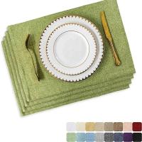 4 Pcs Matrícula Lavable Resistente Al Calor De Lino Sintético Para Mesas De Comedor Y Cocina Estilo Moderno Decoración De Mesa - details 2