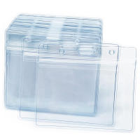 Portadocumentos Transparente Horizontal Para Tarjetas De Identificación 10pcs Resistente Al Agua Y De Alta Calidad Accesorio Para Etiquetas Y Badges - details 0