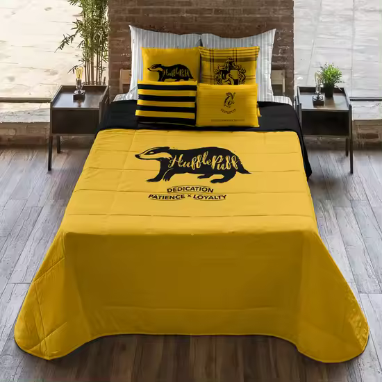 BL BELUM   Edredón Harry Potter, Edredón 250 gr modelo Hufflepuff Values - Edredón Harry Potter 100% Made in Spain - Edredón Harry Potter Tacto Extrasuave - 1
