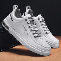 Zapatos Casuales Para Hombre En Blanco Tenis Ligeros Zapatos Vulcánicos Blanco Zapatos Todoterreno Hombre Plataforma Sin Cordones - details 6