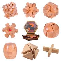 Juguete Educativo De Madera Para Niños Y Adultos Juego De Lógica Y Desmontaje De Cerradura De Encina Boutique - details 0