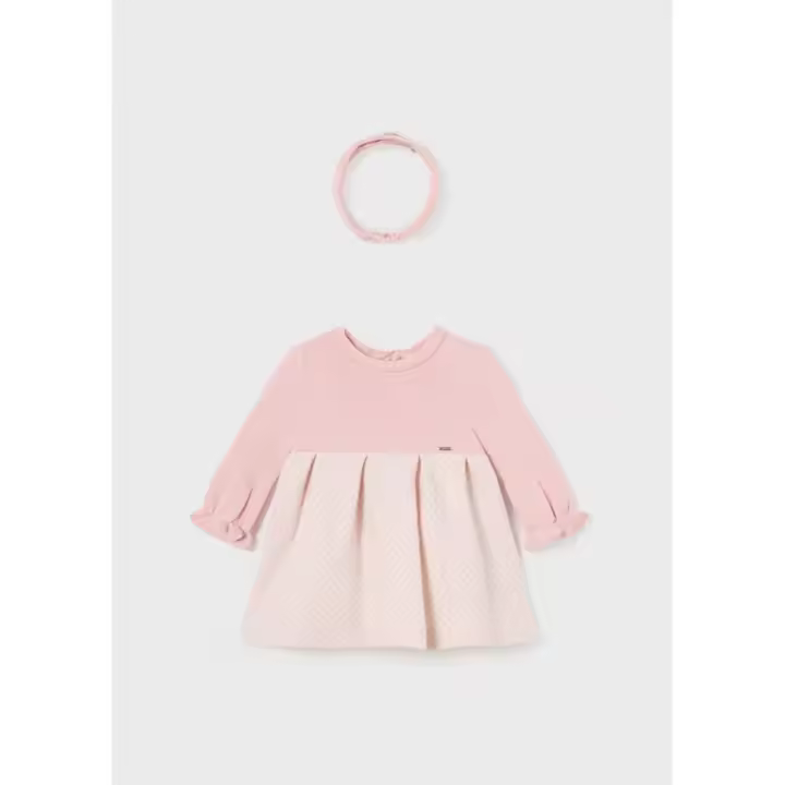 Vestido bebé combinado con diadema de Mayoral - 1