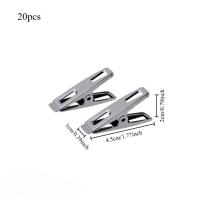 20pcs/40pcs Clips De Acero Inoxidable Resistentes Al Viento Material Aumentado Fuerza De Apriete Fuerte Uso Multifuncional Duradero - details 6