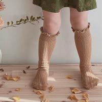 Calcetines Largos Para Niñas Ruffle Suaves De Algodón Con Encaje Y Flores Para Escuela Uniforme Infantil Para 0-8 Años Colores Variados - details 2