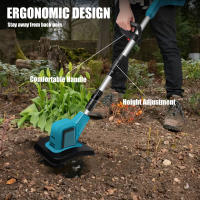 360RPM Cultivador inalámbrico, cultivador eléctrico para jardín de 400 W y 21 V, con un ancho de labranza de 9 pulgadas y una profundidad de 6,6 pulgadas, ideal para césped, jardinería y cultivo del suelo - details 4