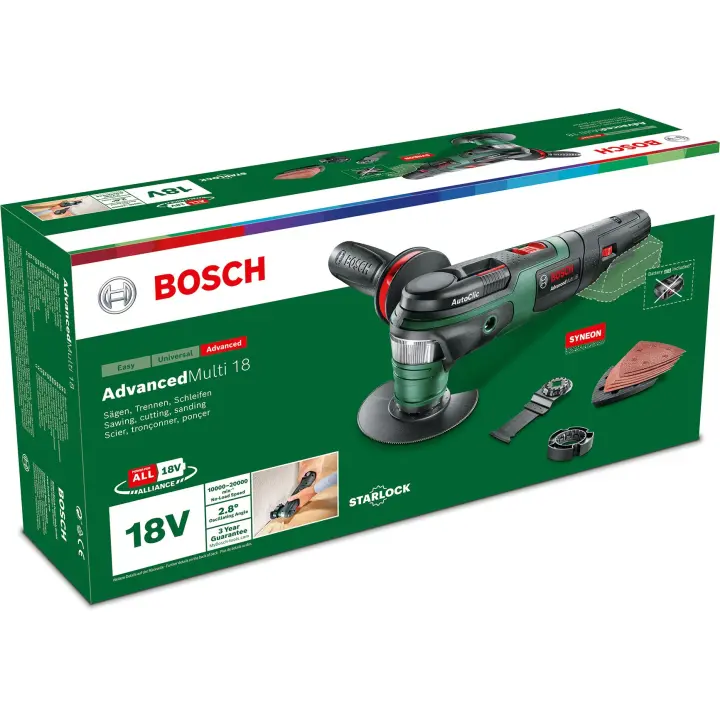 BOSCH 0603104000 Multiherramienta a batería AdvancedMulti 18 (Sin batería ni cargador) - 1