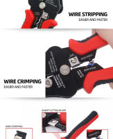 Alicates Multifuncionales Despejadores De Cables Rango De 0.8-8mm AWG18-8 Con Cortador De Hilo Y Terminales Herramientas Eléctricas - details 3