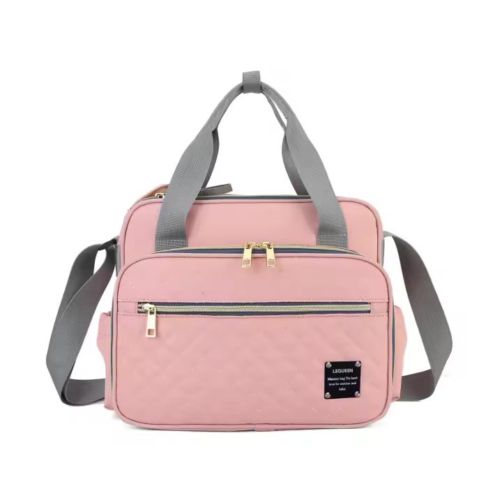 Crossbody Small Diaper Bag, Cute Mini Baby Diaper Tote Bags with Insulated Pockets for Traveling Outdoor Parent - 1