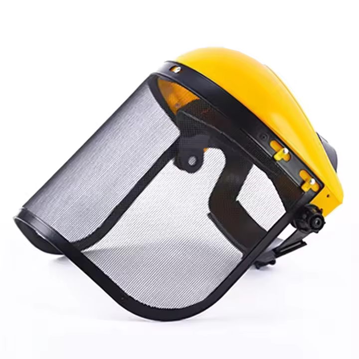 Casco De Seguridad Para Jardín Con Máscara Protectora De Red Completa Para Trimmer De Grama Protección Forestal Y Madera - 1