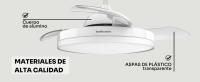 Mellerware - Ventilador de Techo Retráctil Brizy Foldable 40W  6 Velocidades  3 Aspas  Motor DC Ultra silencioso  Temporizador  Función Verano Invierno  Luz LED - details 3