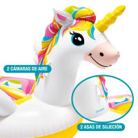 Unicornio hinchable INTEX tamaño mediano 140x198x97 cm - details 2