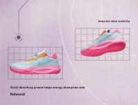 Zapatos De Baloncesto Profesionales Para Hombres Y Mujeres Antideslizantes Y Antichoque Rebound Combat Estudiantes 2024 Otoño Nuevo - details 7