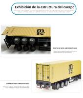 Camión De Juguete De Aleación De Metal 1:50 Con Luz Y Retroceso Para Niños Coche De Transporte De Contenedores Para Niños - details 5