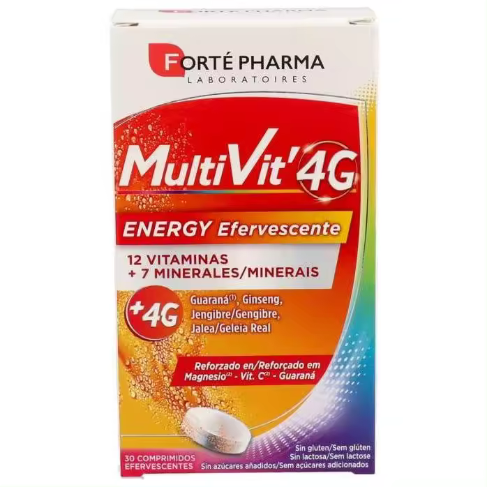 Forté Pharma Multivit 4G Energy Efervescente, 30 Comprimidos - 1