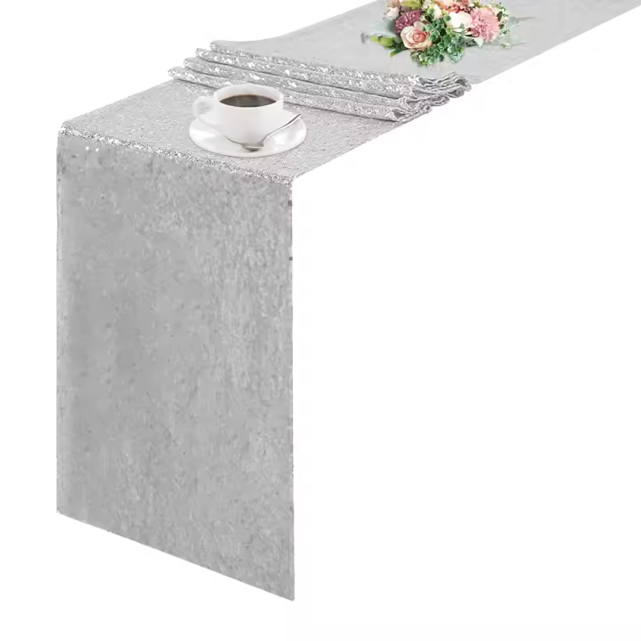 Mantel De Lentejuelas Brillantes Para Decoración De Bodas Cumpleaños Fiesta De Navidad Fiesta De Bebés 30cm X 275cm - 1