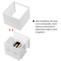Lámpara De Pared LED 6W/12W Impermeable IP65 Para Jardín Patio Decoración Interior Luz De Noche Aluminio AC110V 220V Moderna - details 8