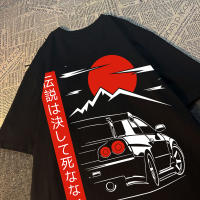 Camiseta De Manga Corta Para Hombre Estilo Japonés GTR Racing Street Wear Original Diseño Oversize 100% Algodón Tees Casual - details 4