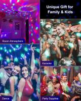 Bola Mágica LED Control Remoto Siete Colores Voz Controlada Mini Luz De Escenario KTV Rotatoria TenKinYo Luz Nocturna Atmosfera - details 5