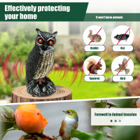 Iltar Solar Fake Owl Repelente De Pájaros Con Modos De Funcionamiento Dual Y Ojos Rojos Destellantes Para Jardín Material PE - details 5