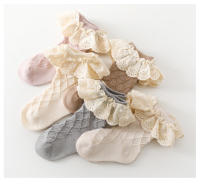 Calcetines Largos De Encaje Para Bebés Y Niñas Recién Nacidos Con Flor Cotton Suave Para Otoño Primavera Adecuados Para 0-5 Años - details 11